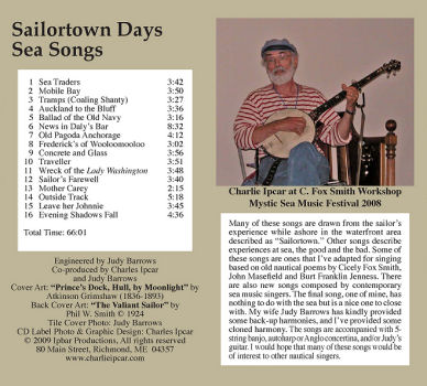 Back cover of Old Sailor-Poets CD