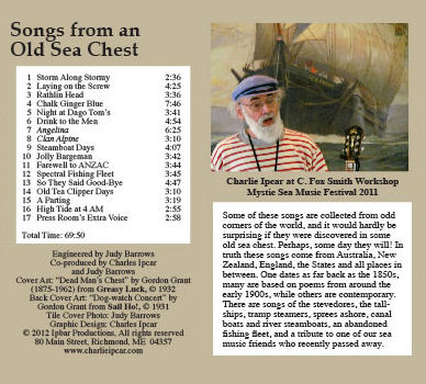 Back cover of Songs from an Old Sea Chest CD