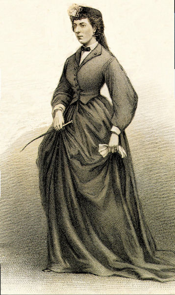 Portrait of Belle Boyd, Confederate Spy, Frontispiece from her autobiography BELLE BOYD, IN CAMP AND PRISON, 1865.