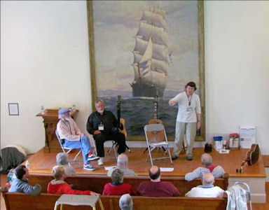 photo of Charlie taking part in a workshop