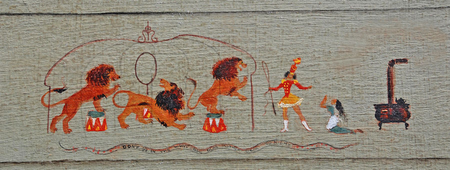 The illustration is from a folk music mural design by Dahlov Ipcar for a Social Services Cafeteria in Washington, DC, submitted in 1940.